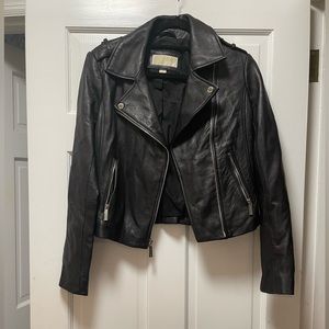 Black Michael Kors Women’s Leather Jacket